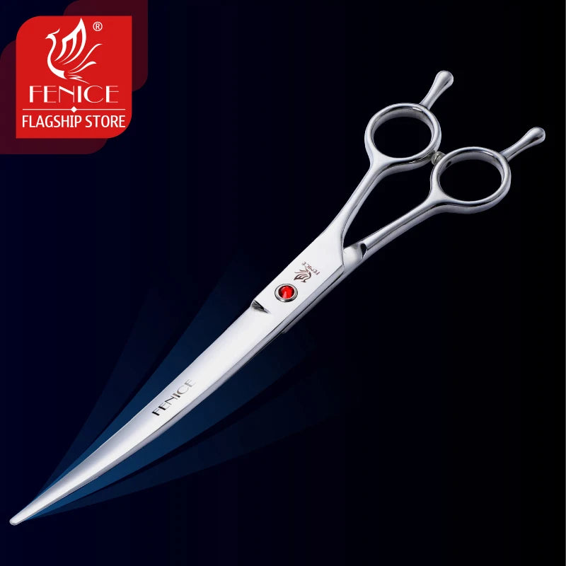 Professional Dog Cat Hair Trimming Shear Up Curved Scissors